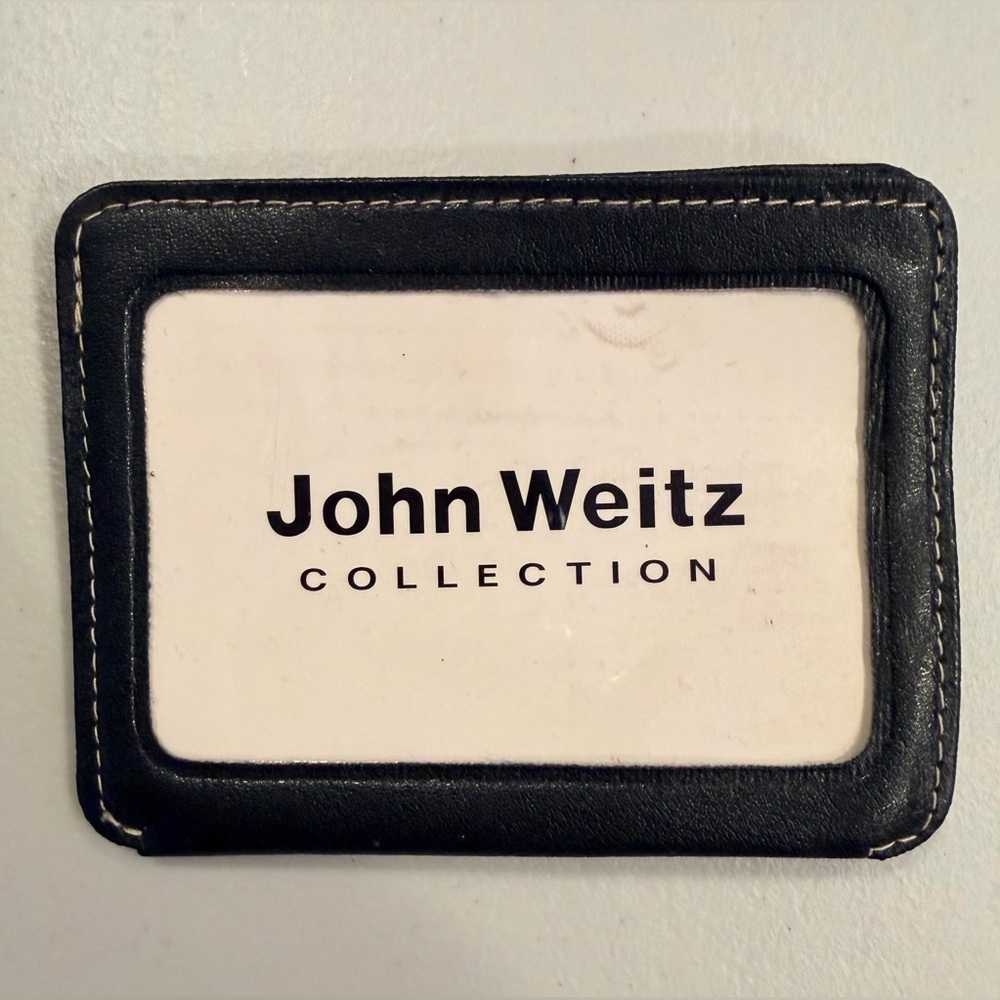 VINTAGE: John Weitz Collection | leather card wallet with ID window
